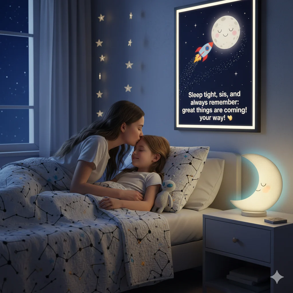 Good Night Wishes for Sister