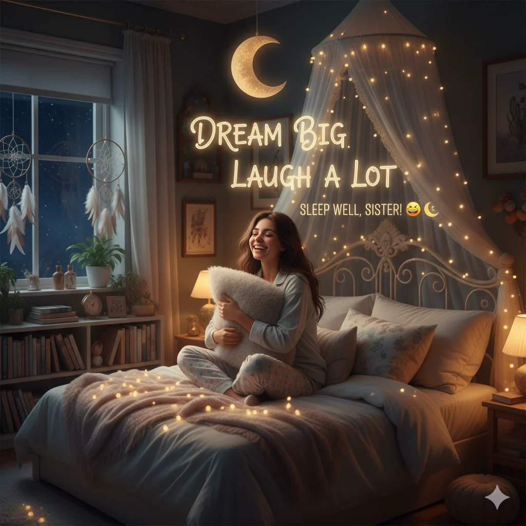 Good Night Wishes for Sister